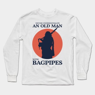 Vintage Great Scottish Highland Bagpipe Long Sleeve T-Shirt